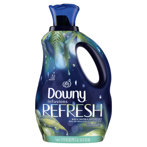Downy Ultra Soft Fabric Softener Liquid, Refresh, Birch Water and Botanicals, 56 fl oz, CASE PK 4