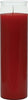 TRADITIONAL LIGHT CANDLE CLEAR GLASS RED 8 INCH CASE PK 12