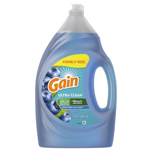 GAIN ULTRA DISH LIQUID HONEYBERRY HULA SCENT 56oz  CASE PACK 4