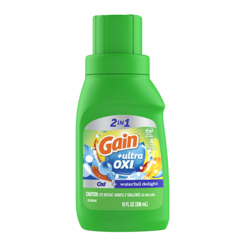 Gain Ultra Oxi Liquid Laundry Detergent, Waterfall Delight Scent, 10 fl oz, 6 loads CASE PK 12