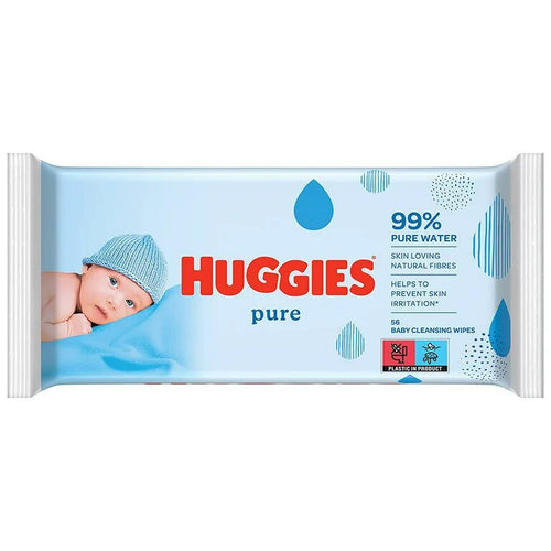 HUGGIES BABY WIPES PURE 56 COUNT PACK OF 10