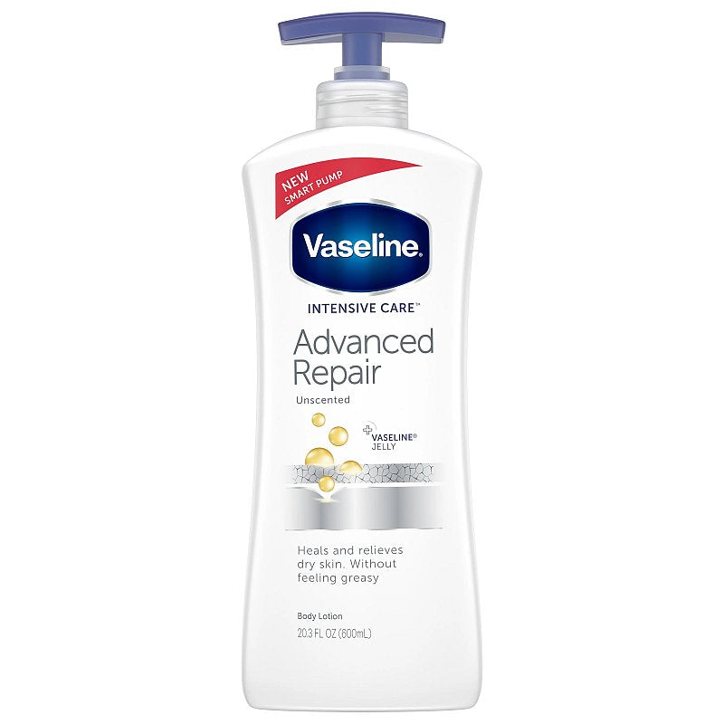 VASELINE LOTION ADVANCED REPAIR 600ML/20.3OZ CASE PK 12