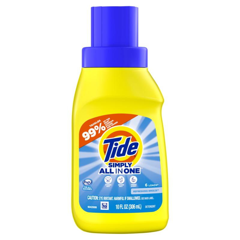 TIDE SIMPLY LQ DETERGENT REFRESHING BREEZE 10.OZ CASE PK 12