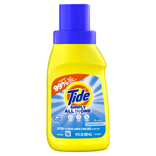 TIDE SIMPLY LQ DETERGENT REFRESHING BREEZE 10.OZ CASE PK 12