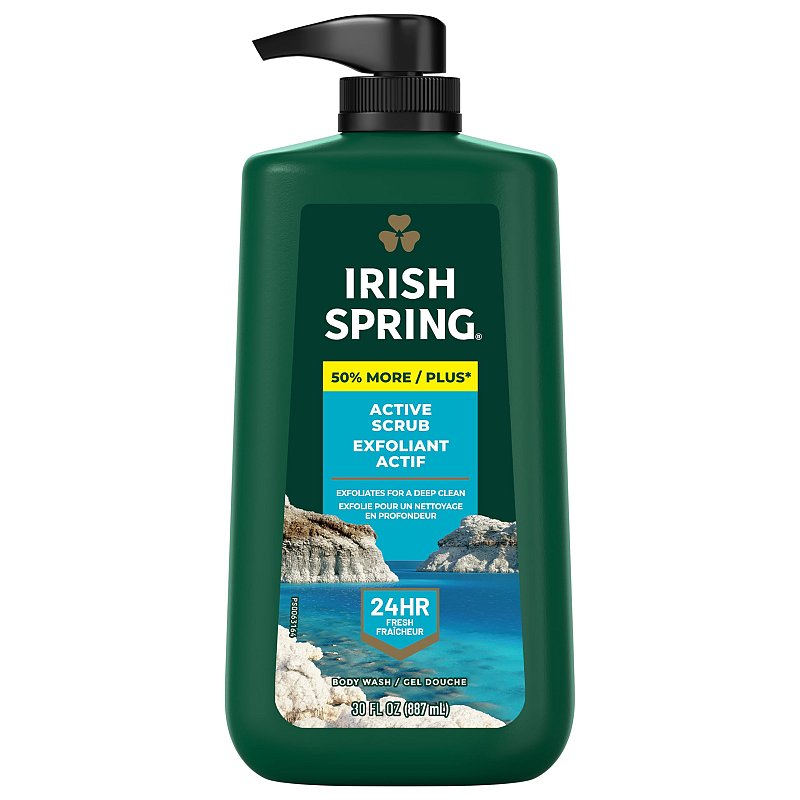 IRISH SPRING BW 30oz. ACTIVE SCRUB CASE PK  4