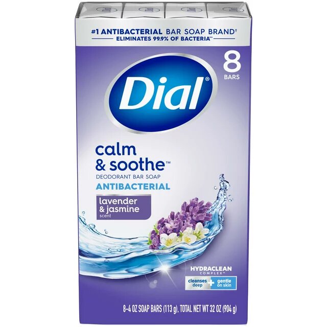 DIAL BAR SOAP 4oz. 8pack LAVENDER & TWILIGHT JASMINE  CASE PK 4