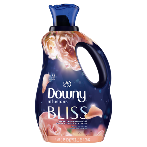Downy Ultra Soft Fabric Softener Liquid, Bliss, Sparkling Amber and Rose, 56 fl oz CASE PK 4