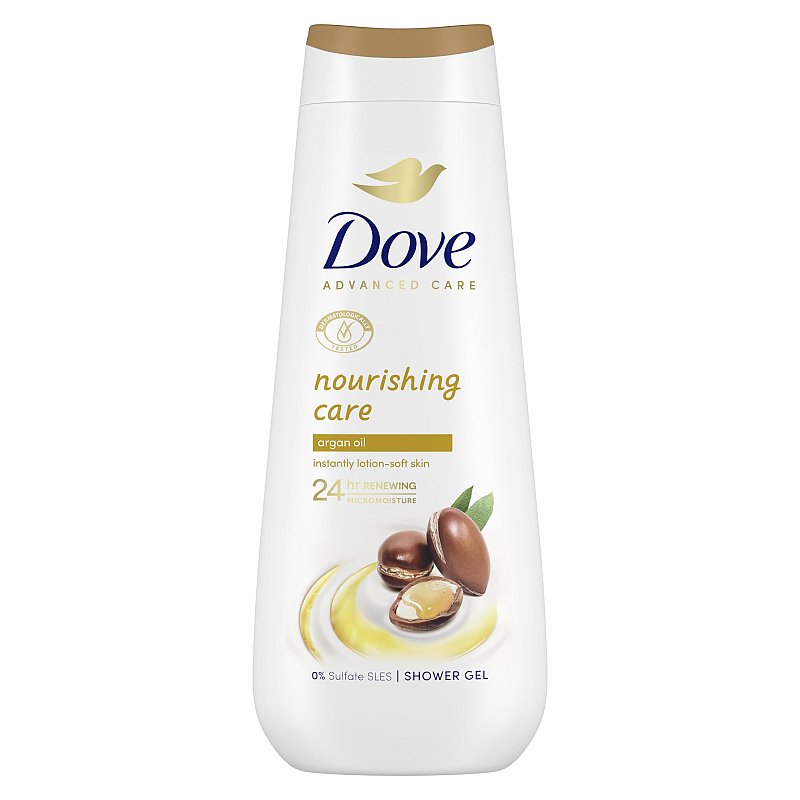 DOVE BODY WASH ARGAN OIL 600 ML CASE PK 12