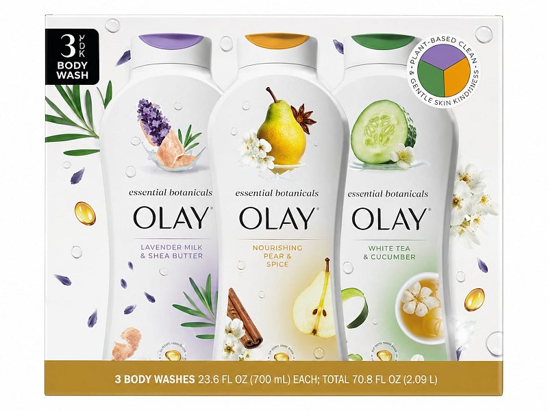OLAY BODYWASH 23.6OZ PACK OF 3 LAVENDER&PEAR&WHITE TEA-CASE PACK 6 SET