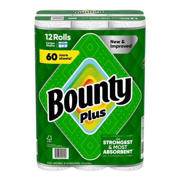 BOUNTY PLUS Individual Wrap 12 RL-91 SHEET
