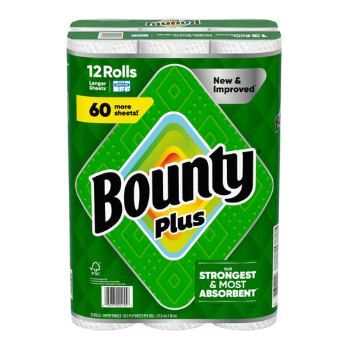 BOUNTY PLUS Individual Wrap 12 RL-91 SHEET