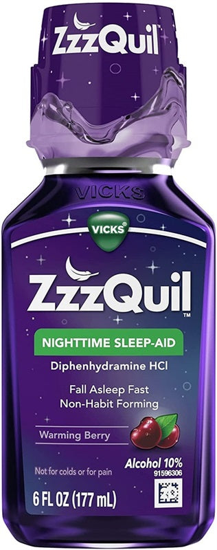 VICKS ZzzQUIL WARMING BERRY FLAVOR 6oz pack 12