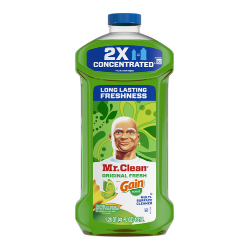 Mr. Clean All Purpose Cleaner, Floor Cleaner for Mopping, Cleaning Liquid, Gain, 41oz CASE PK 4
