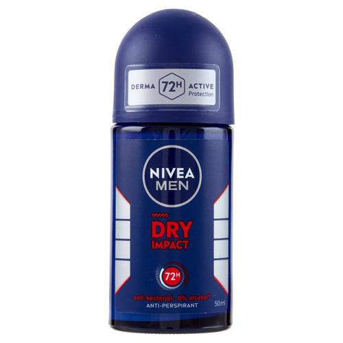 NIVEA DEODORANT ROLL ON MEN DRY IMPACT 50 ML CASE PK 6