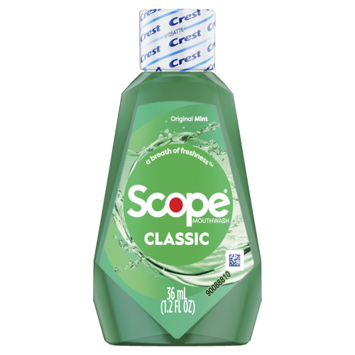 Crest Scope Classic Mouthwash, Original Mint, 36mL CASE PK 180