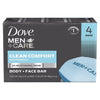 DOVE BAR SOAP MEN + CARE CLEAN COMFORT 100GM 4PK CASE PK 12