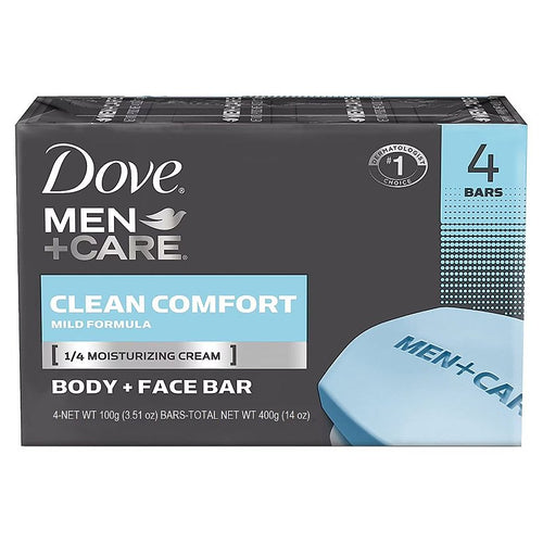 DOVE BAR SOAP MEN + CARE CLEAN COMFORT 100GM 4PK CASE PK 12