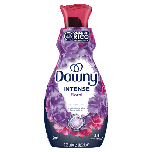 Downy Intense Fabric Softener Liquid, Floral Scent, 32 FL OZ, 44 loads, In-Wash CASE PK 4