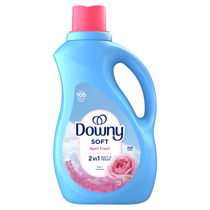 Downy Fabric Softener Liquid (Fabric Conditioner), April Fresh Scent, 77 fl oz, CASE PK 4