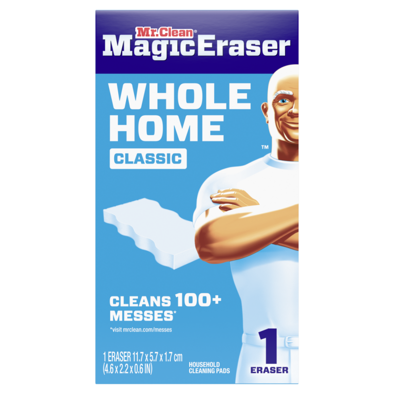 Mr. Clean Magic Eraser, Multi Purpose Cleaner, Cleaning Scrubber,Whole , 1ct CASE PK 32
