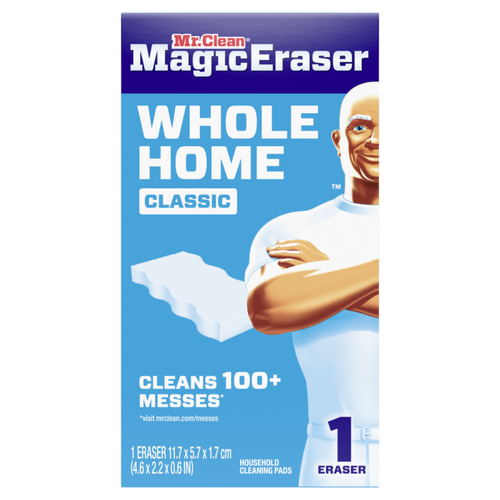 Mr. Clean Magic Eraser, Multi Purpose Cleaner, Cleaning Scrubber,Whole , 1ct CASE PK 32