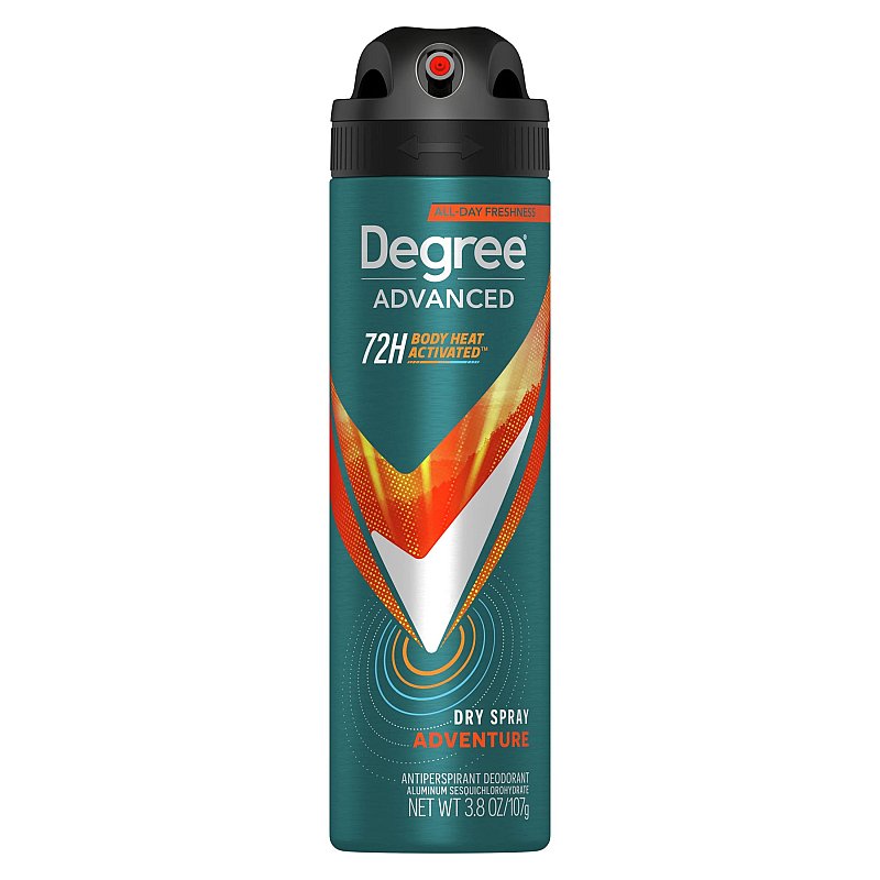 DEGREE DEO SPRAY ADVENTURE 3.8 OZ CASE PK 12