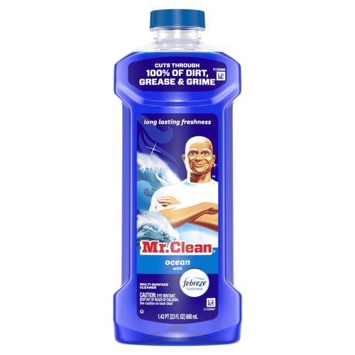 Mr. Clean All Purpose Cleaner, Floor Cleaner, Mop Soap, Cleaning Liquid, Ocean, 23oz CASE PK 6