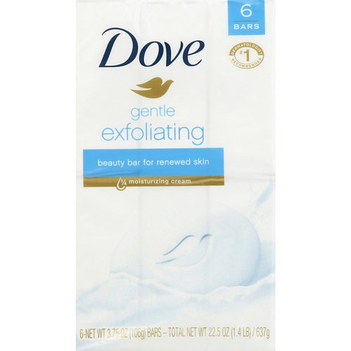 DOVE BAR SOAP GENTLE EXFOLIATING 3.75 OZ 6PK-CASE PK 12