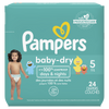 Pampers Baby-Dry Diapers Size 5 JUMBO 24 CT/ CASE PK 4