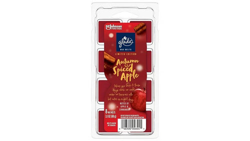 GLADE WAX MELTS AUTUMN SPICED APPLE 8CT 3.1OZ CASE PK 8