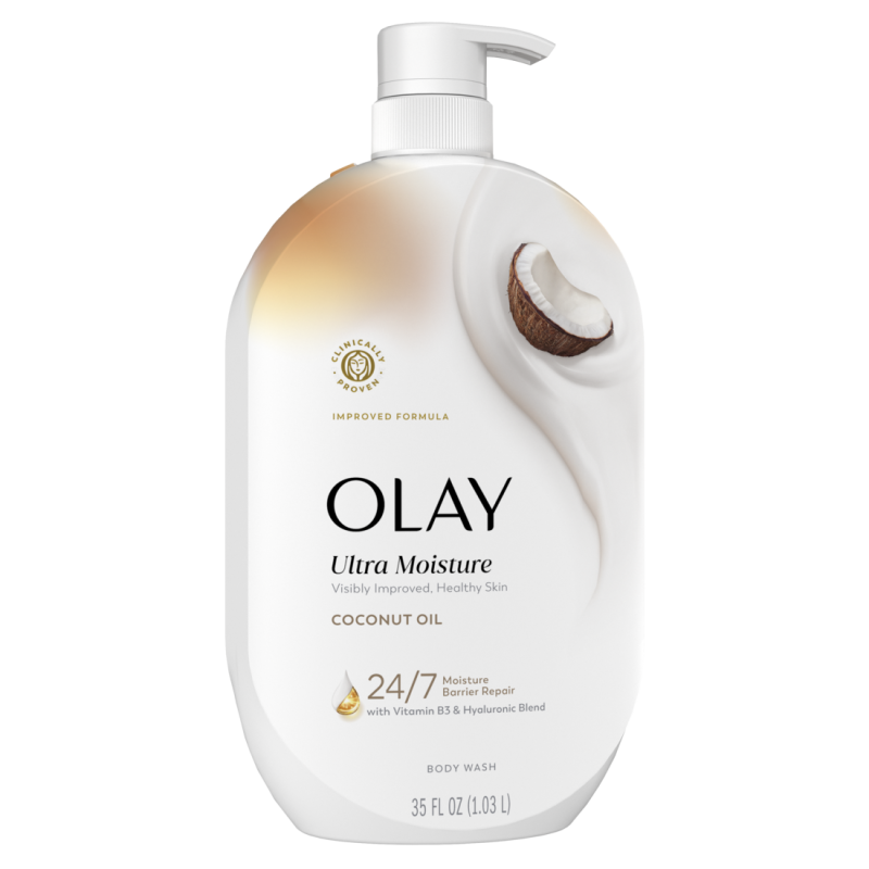 Olay Ultra Moisture Body Wash with Coconut Oil, Vitamin B3 and Hyaluronic Blend, 35oz CASE PK 4