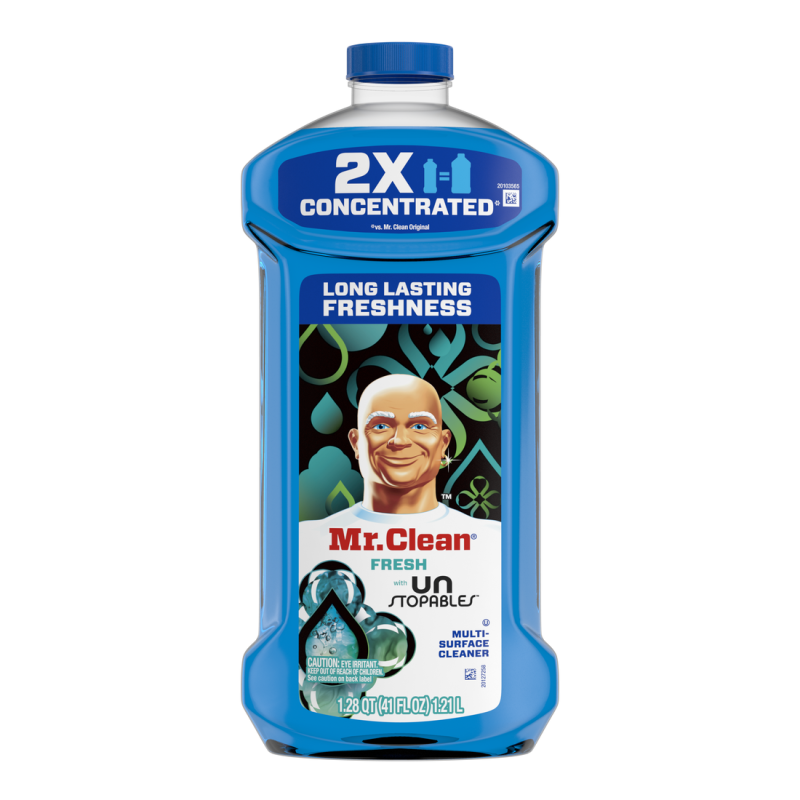 Mr. Clean All Purpose Cleaner, Floor Cleaner for Mopping, Cleaning Liquid, Unstopables, 41oz CASE PK 4